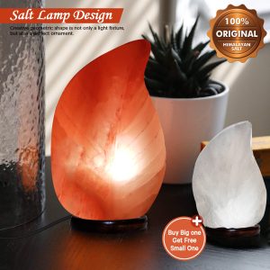 Leaf Shape Design Crystal Himalayan Rock Salt Lamp