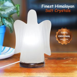 Angel Fairy design White Himalayan Rock Salt Lamp